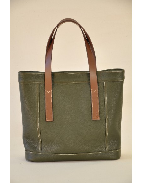 Sac Valentine en taurillon, doublé en lin. Sac tendance pour femme. Made in France